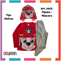 Pijama + Máscara tipo DISFRAZ de PAW PATROL / PATRULLA CANINA / Chase / Marshall - comprar online
