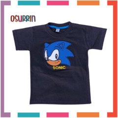 Remera SONIC con aplique BORDADO - tienda online