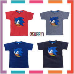 Remera SONIC con aplique BORDADO en internet