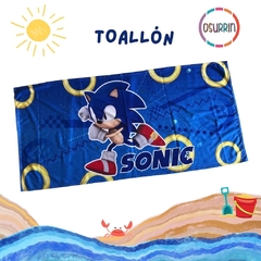 Combo Toalla Toallon + Short de Baño + Remera de Agua Sonic