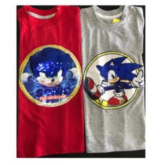 Remera SONIC con aplique LUCES LED - tienda online