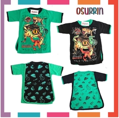 Remeras de algodón DINOSAURIO con CAPA estampa PERSONAJES. T4 al 12 en internet