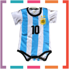 Body MUNDIAL Argentina Messi 10 Algodón Premium + Bandana Babero Tricapa - tienda online