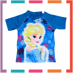 Remera Agua Lycra Anticloro Filtro Uv Frozen Ana y Elsa