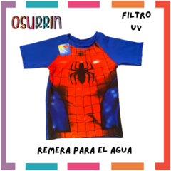 Remera Agua Lycra Anticloro Filtro Uv Hombre Araña - comprar online