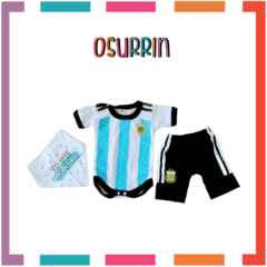 Conjunto VAMOS ARGENTINA Argentina Body + Bermuda + Babero - comprar online