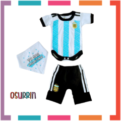 Conjunto VAMOS ARGENTINA Argentina Body + Bermuda + Babero