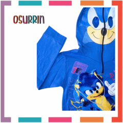 Remera de algodón con máscara y estampa de SONIC. T4 al 14. - comprar online