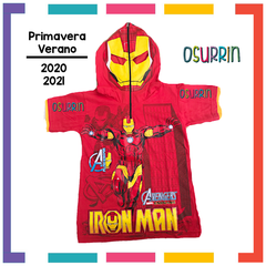 Remera de algodón con máscara IRON MAN y estampa de Personajes. T4 al 14. - comprar online