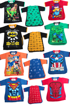 Remeras de algodón IRON MAN con CAPA estampa SUPER HEROES. T4 al 12 - comprar online