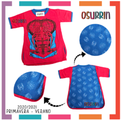 Remeras de algodón HOMBRE ARAÑA con CAPA estampa. T4 al 12 en internet