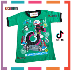 Remera Edición Especial TIK TOK algodón. T4 al 14. Avengers / Skate - OSURRIN