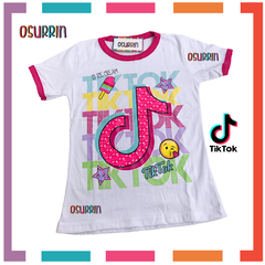 Remera Edicion Especial TIK TOK algodon. T4 al 14. Unicornio LOL Emojo