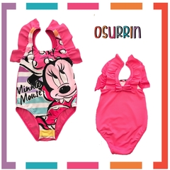 Malla Lycra Premium Full Print con Volados y Moño en espalda Minnie