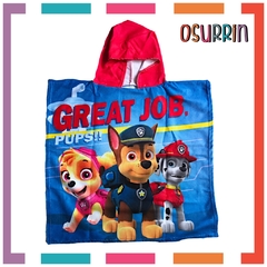 Poncho de Toalla - Salida de Baño Paw Patrol - Patrulla Canina