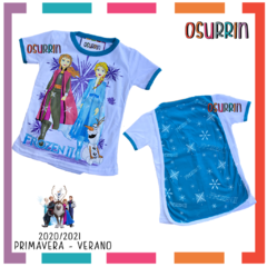 Remera con capa FROZEN Ana, Elsa y Olaf - comprar online