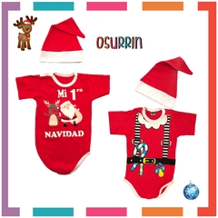 Conjunto Ajuar Body + Gorrito Navidad Algodón en internet