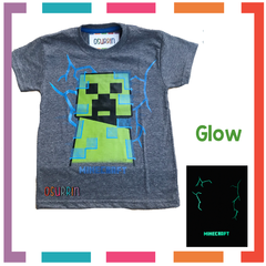 Remera M/C GLOW que BRILLA en la oscuridad 100% algodón peinado premium - comprar online