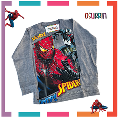 Imagen de Remera algodón manga larga estampa clásica de personajes: Hombre Araña / Spiderman