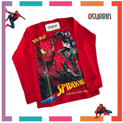 Remera algodón manga larga estampa clásica de personajes: Hombre Araña / Spiderman