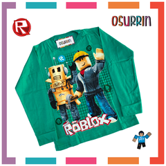 Remera algodón manga larga estampa clásica de personajes: Roblox en internet