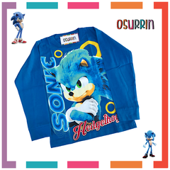 Remera algodón manga larga estampa clásica de personajes: Sonic - comprar online