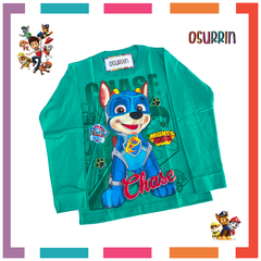 Remera algodón manga larga estampa clásica de personajes: Paw Patrol / Patrulla Canina / Chase / Marshall / - comprar online