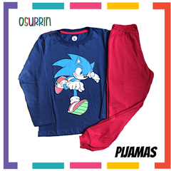 ¡PROMO! Pijama SONIC 100% algodón peinado premium. T4 al 14. - comprar online