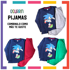 ¡PROMO! Pijama SONIC 100% algodón peinado premium. T4 al 14.