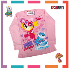 Remera algodón manga larga estampa clásica de personajes: Skye - Everest - Paw Patrol - Patrulla Canina en internet