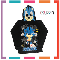 Remera de algodón con máscara y estampa de SONIC. T4 al 14. en internet