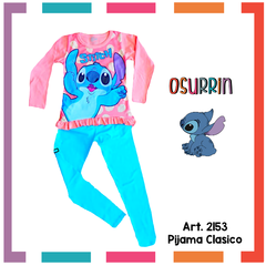 Pijama STITCH eestampa SUBLIMADA. Algodón peinado premium. T4 al 14.