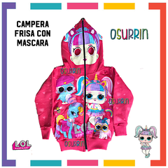 ¡PROMO! Campera LOL SURPRISE doble frisa capucha con máscara y bolsillos. T4 al 12. - comprar online