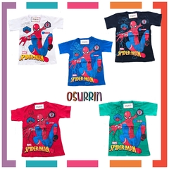 Remera algodón manga corta estampa clásica de personajes