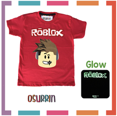 Remera ROBLOX que BRILLA en la oscuridad 100% algodón peinado premium - comprar online