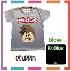 Remera ROBLOX que BRILLA en la oscuridad 100% algodón peinado premium en internet