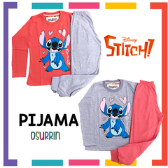 Pijama STITCH 100% algodón peinado premium. T4 al 14.