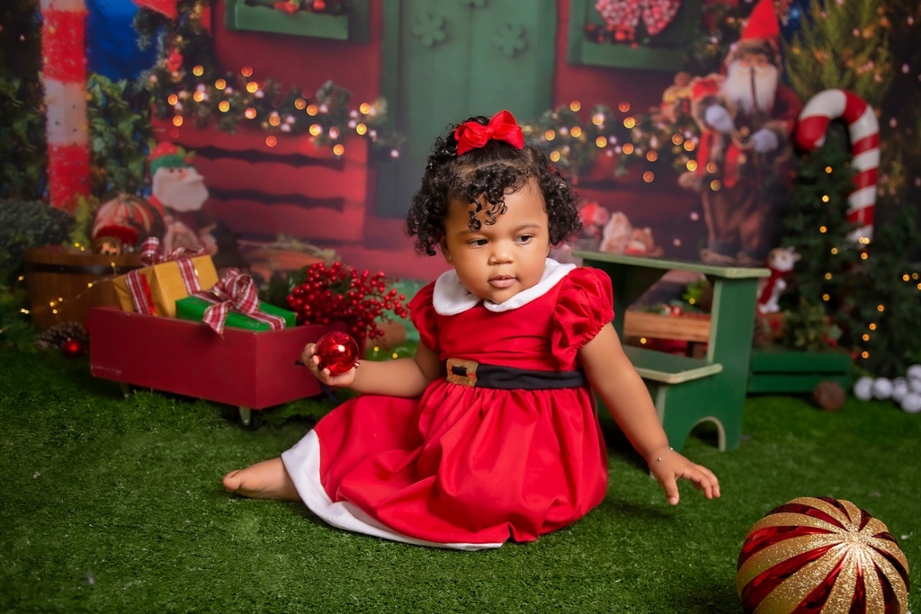 Vestido Infantil Mamãe Noel