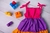 Vestido Infantil Arco-íris - loja online