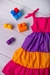 Vestido Infantil Arco-íris