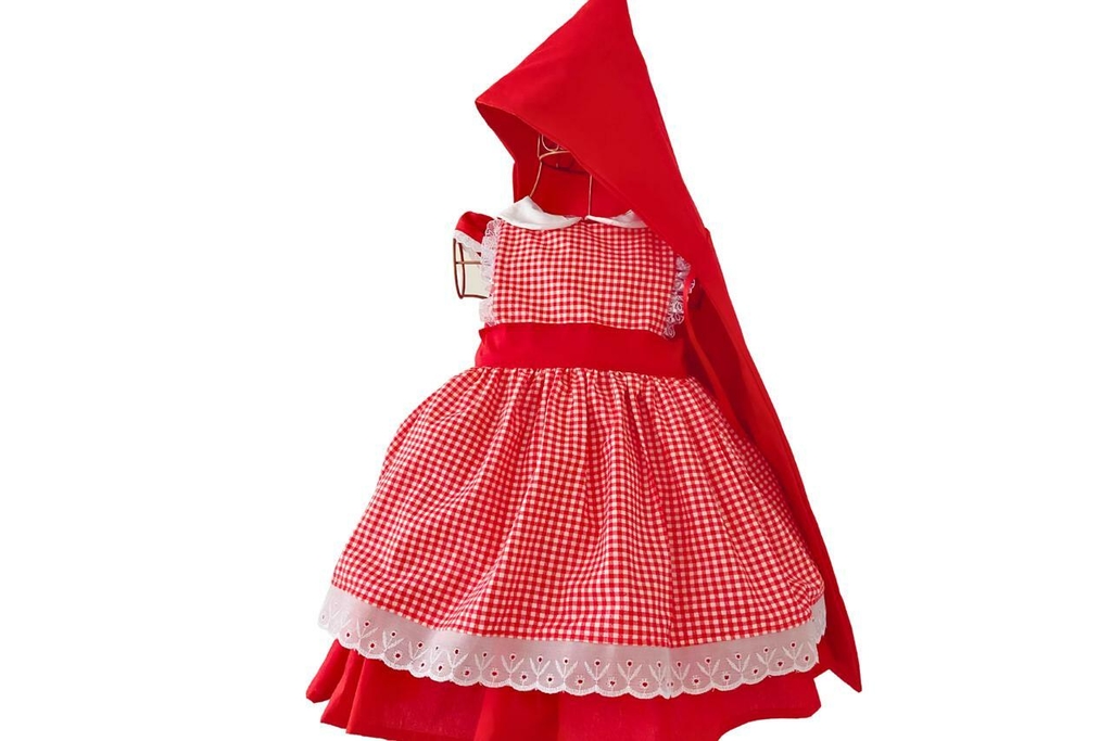Vestido Infantil Chapeuzinho Vermelho Luxo
