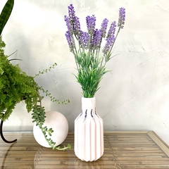 Vaso Plissado Lavanda + Flor