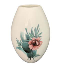 Vaso Oval Floral Tropical