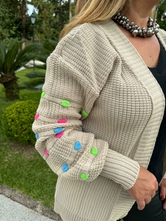 cardigan pipoca colorida - comprar online