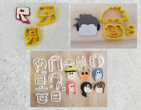 Kit Cortadores Naruto - Itens + Rosto 5cm