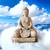 Figura Buda Tibetano Meditando 40 cm resina exterior - comprar online