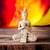 Figura Buda Tibetano Meditando 19 cm resina exterior - comprar online