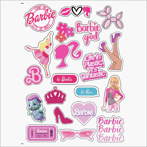 Imágenes de pegatinas de barbie