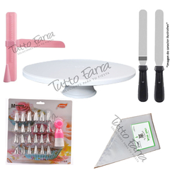 Set Bandeja Giratoria Alisador Picos Acople Espatula Mangas - comprar online