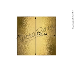 Disco De Carton Premium Cuadrado Dorado 12 X 12